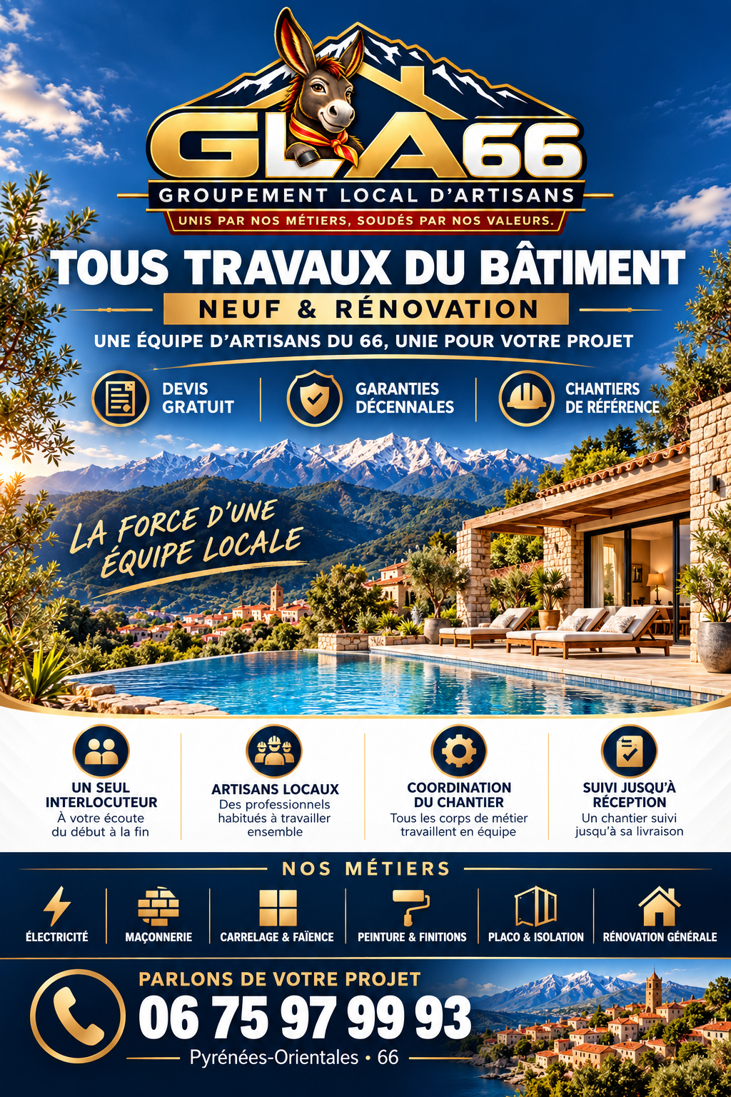 Flyer du Groupement Local d’Artisans 66